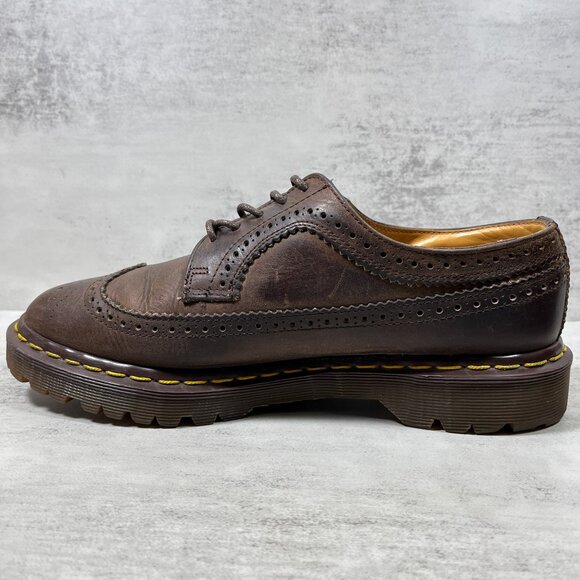 Dr Martens 3989 England Made Brogue Wingtip Oxford Shoes - Men's 7 UK / 8 US - Picture 5 of 10